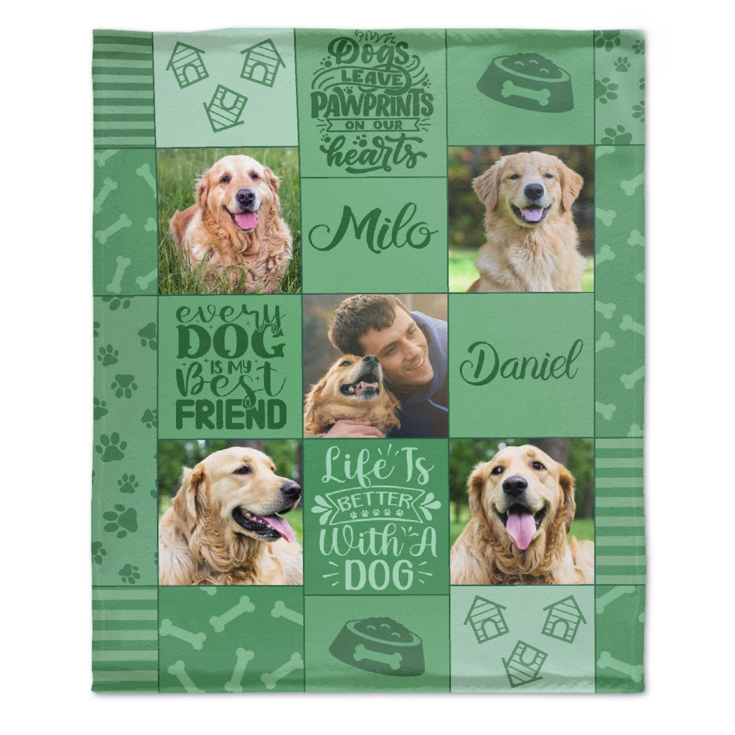 Dog Photo Blanket-Personalized Pet Blanket-Pet Memorial-Custom Pet Photo-Personalized Photo Blanket-Pet Memorial Gift