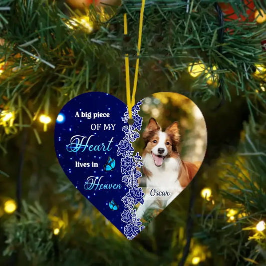 The hardest farewell - personalized custom heart-shaped acrylic Christmas ornaments