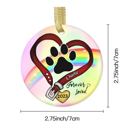 Memorial Personalized Custom Ceramic Ornament - A Piece Of My Heart Is In Heaven -Sympathy Gift For Pet Owners