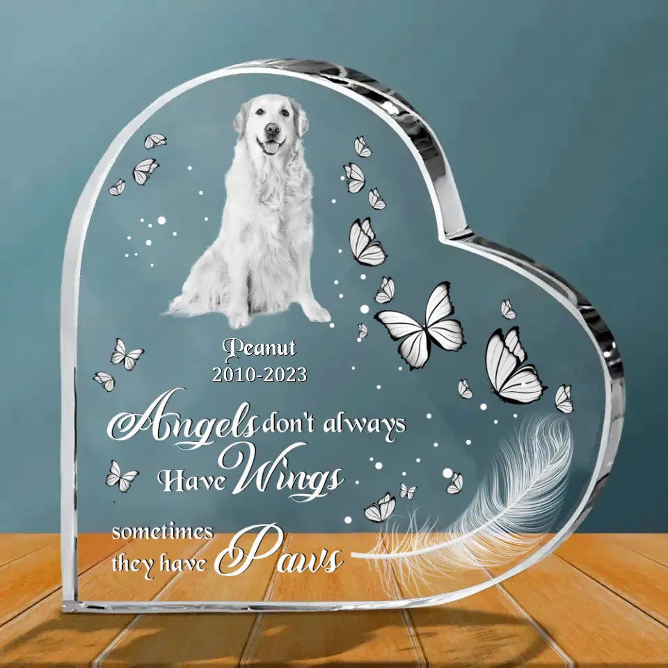 Memorial Gift Custom Pet Photo Crystal Heart - If Love Could Have Saved You, You Would Have Lived Forever