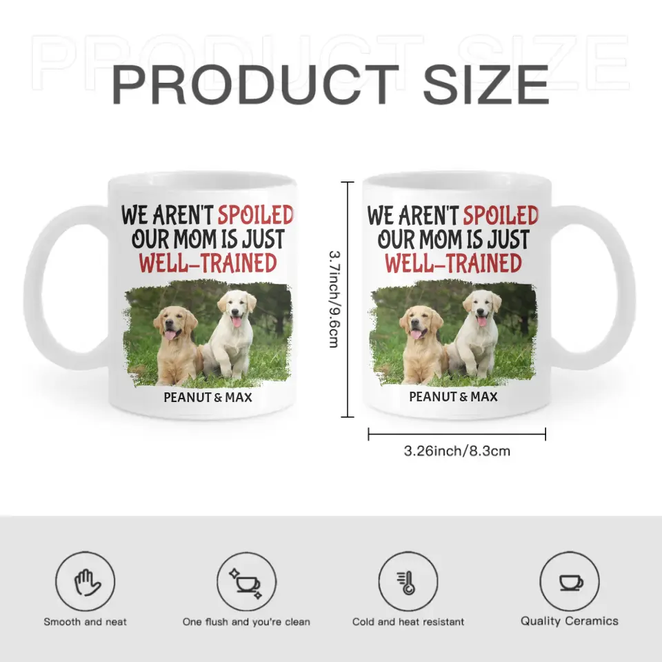 Personalized Custom Coffee Mug For Pet Owner - Well Trained Mom Photo