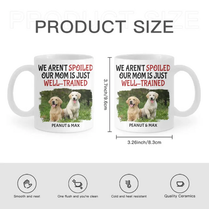 Personalized Custom Coffee Mug For Pet Owner - Well Trained Mom Photo