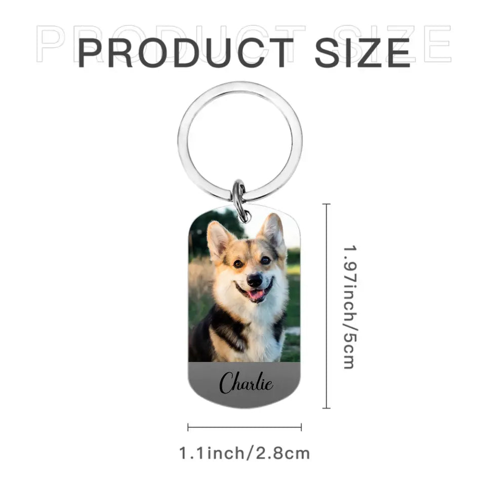 Personalized Keychain Custom Pet Photo Pet Memorial Gift