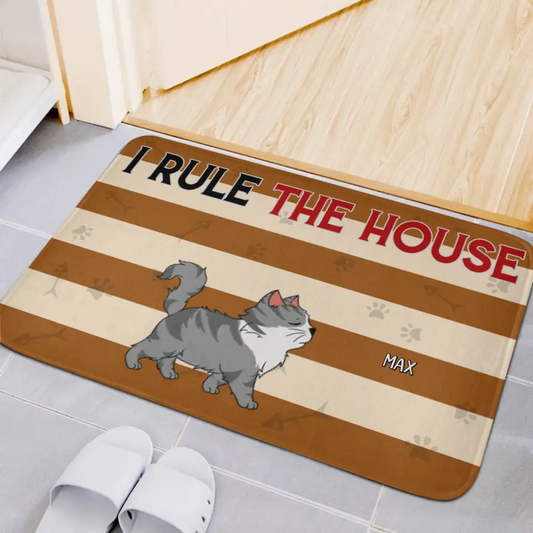 Personalized Doormat For Dog, Cat, Pet Lovers - We Rule The House