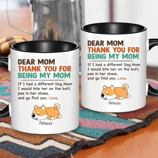 Bite On Butt, Personalized Custom Photo Ceramic Mug- Gift For Dog Lovers