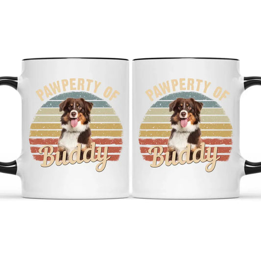 Custom Photo Pawperty Of - Gift For Dog Lovers - Personalized Mug