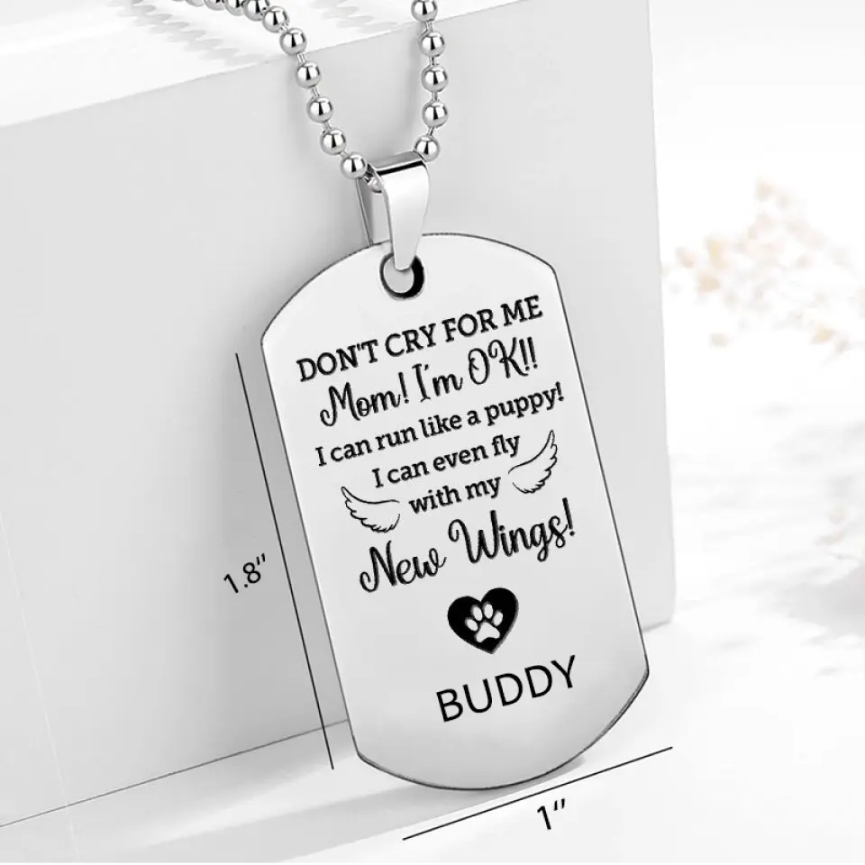 Personalized Custom Necklace - Gift For Pet Owners, Pet Lovers, Custom Photo Don't Cry For Me