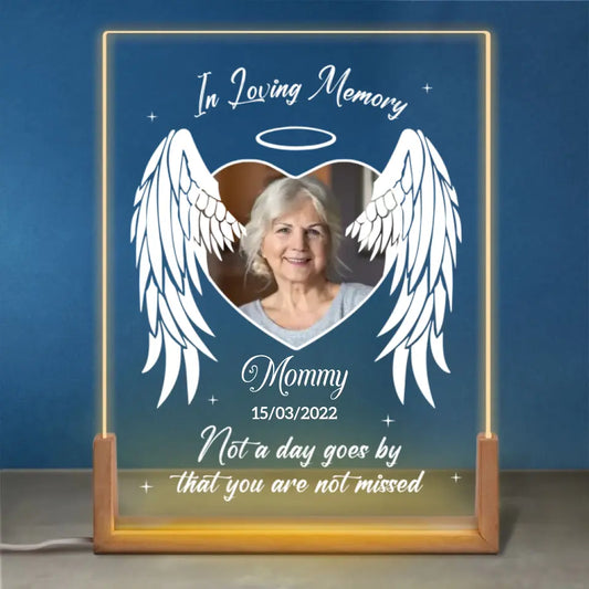 Sympathy Gift - Custom Photo Your Light Will Always Shine In My Heart - Memorial Personalized Custom Shaped LED Night Light