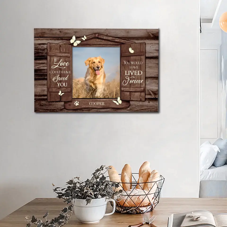 Personalized Pet Photo Memorial Gifts - Gifts To Remember A Pet Wooden Window Shutters Wall Art