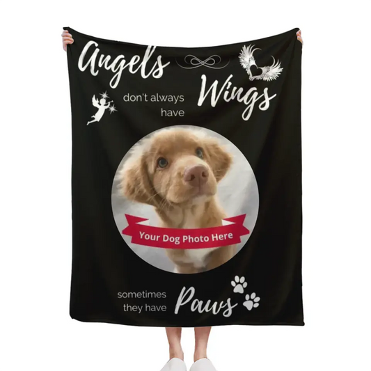 Personalized Blanket Gifts For Pet Owner Dog Cat Lovers - Angels don't always have Wings