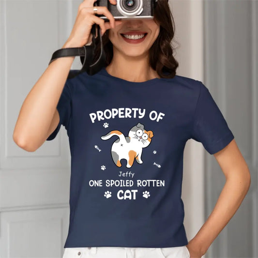 Spoiled Rotten Cats - Cat Personalized Custom T-shirt - Gift For Pet Owners, Pet Lovers