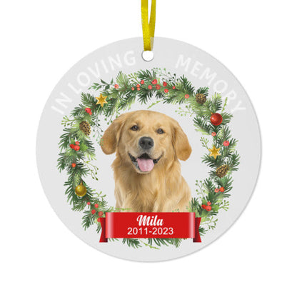 Custom Photo In Loving Memory Dog Cat - Pet Memorial Gift, Christmas Gift - Personalized Acrylic Ornament